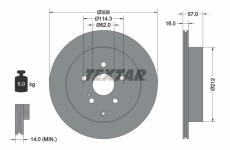 Brzdový kotouč TEXTAR 92222200