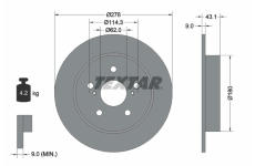 Brzdový kotouč TEXTAR 92222300