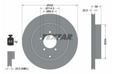 Brzdový kotúč TEXTAR 92223700