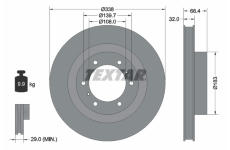 Brzdový kotouč TEXTAR 92223903