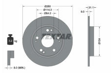 Brzdový kotúč TEXTAR 92224103