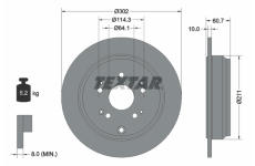 Brzdový kotouč TEXTAR 92227203