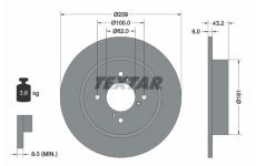 Brzdový kotouč TEXTAR 92231403