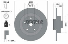 Brzdový kotouč Textar 92233103