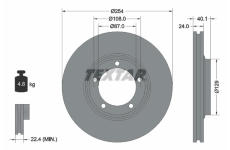 Brzdový kotúč TEXTAR 92234500