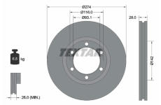 Brzdový kotouč TEXTAR 92236200