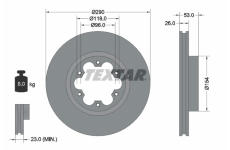 Brzdový kotúč TEXTAR 93240600