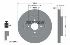 Brzdový kotouč TEXTAR 92255303