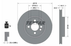 Brzdový kotouč TEXTAR 92262403