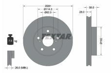 Brzdový kotouč TEXTAR 92263203
