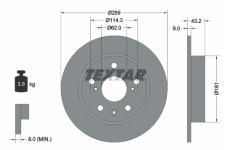 Brzdový kotouč TEXTAR 92268403