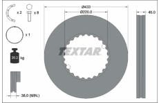 Brzdový kotouč TEXTAR 93272011