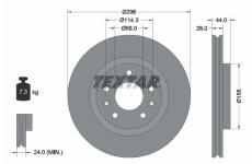 Brzdový kotouč TEXTAR 92274203