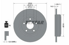 Brzdový kotouč TEXTAR 92274703