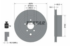 Brzdový kotouč TEXTAR 92278503