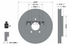 Brzdový kotouč TEXTAR 92280103