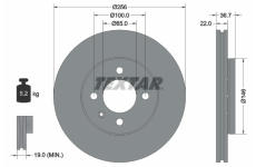 Brzdový kotouč TEXTAR 92287003