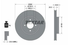 Brzdový kotouč TEXTAR 92288303