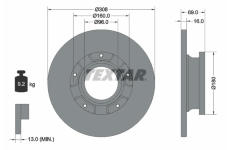 Brzdový kotúč TEXTAR 92292603