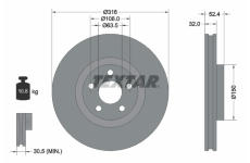 Brzdový kotouč TEXTAR 92293603