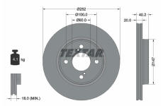 Brzdový kotúč TEXTAR 92303703