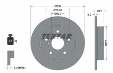 Brzdový kotúč TEXTAR 92308303