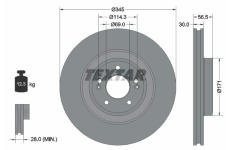 Brzdový kotouč TEXTAR 92314805