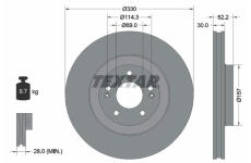 Brzdový kotouč TEXTAR 92315003