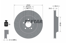 Brzdový kotouč Textar 92317505