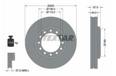Brzdový kotouč TEXTAR 92317703