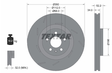 Brzdový kotúč TEXTAR 92319005