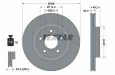 Brzdový kotúč TEXTAR 92321403