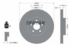 Brzdový kotouč TEXTAR 92326103