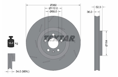 Brzdový kotouč TEXTAR 92334205