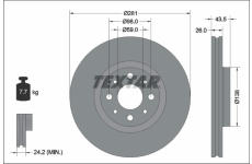 Brzdový kotouč TEXTAR 92344703