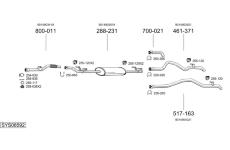 Výfukový systém BOSAL SYS08592
