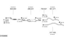 Výfukový systém BOSAL SYS08898