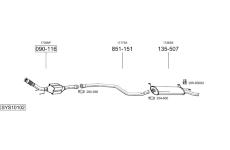 Výfukový systém BOSAL SYS10102