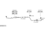 Výfukový systém BOSAL SYS10111