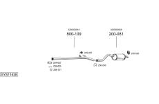 Výfukový systém BOSAL SYS11438