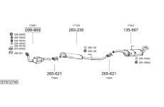 Výfukový systém BOSAL SYS12745