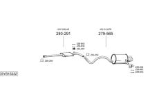 Výfukový systém BOSAL SYS15222