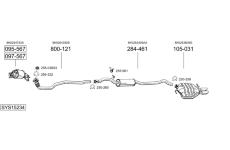 Výfukový systém BOSAL SYS15234