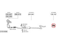 Výfukový systém BOSAL SYS16598