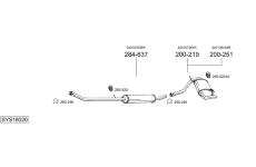 Výfukový systém BOSAL SYS18020