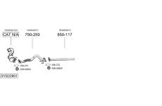 Výfukový systém BOSAL SYS22801
