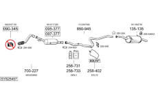 Výfukový systém BOSAL SYS25457