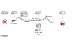 Výfukový systém BOSAL SYS25551