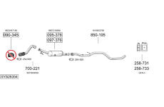 Výfukový systém BOSAL SYS26354