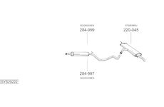 Výfukový systém BOSAL SYS29222